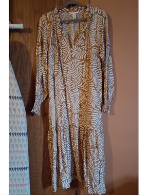 H&M Tan Palm Leaf Dress